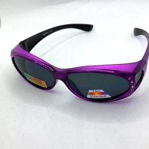 New purple polarized overglasses wit bling.